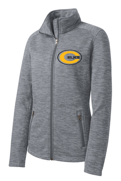Ladies Full Zip Stripe Fleece Jacket - DRS23