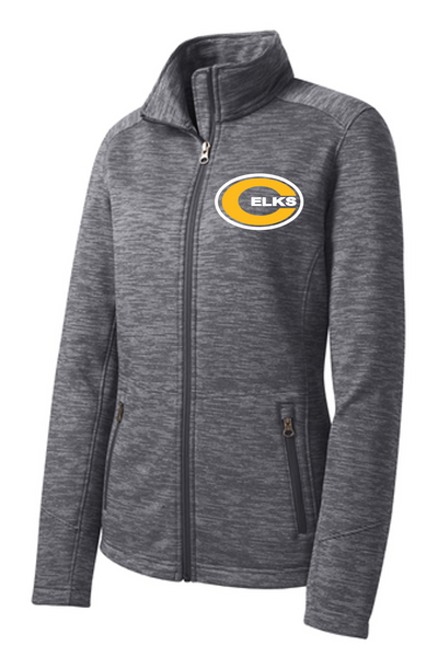 Ladies Full Zip Stripe Fleece Jacket - DRS23