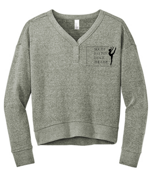 District® Women’s Perfect Tri® Fleece V-Neck Sweatshirt- SDDT23
