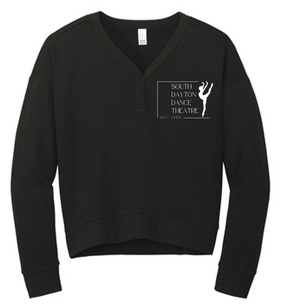 District® Women’s Perfect Tri® Fleece V-Neck Sweatshirt- SDDT23