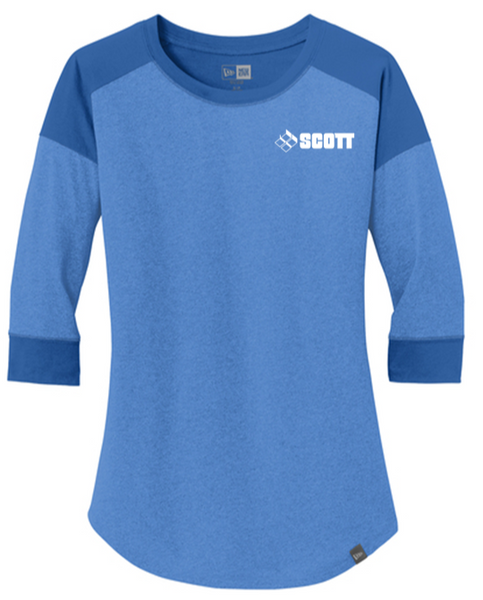New Era® Women's Heritage Blend 3/4-Sleeve Baseball Raglan Tee - SCOTT25