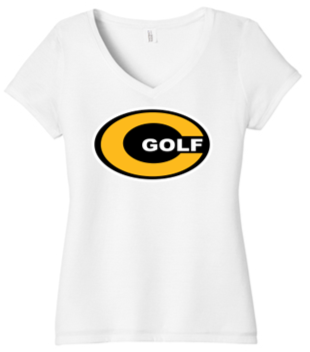 Ladies V Neck Tri Tee -CJG23