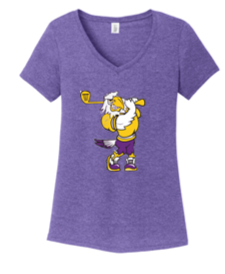Swinging Eagle Ladies V Neck Tee - JGB23