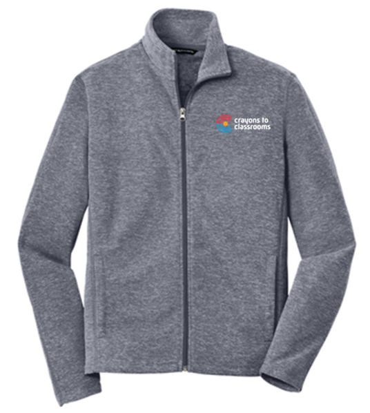 Unisex Heather Microfleece Full zip jacket - CTC24