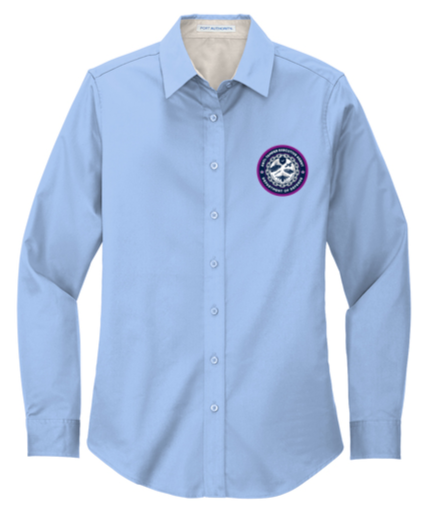Ladies Long Sleeve Easy Care button down Shirt - DoD25