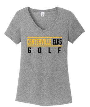 Ladies V Neck Tri Tee -CJG23