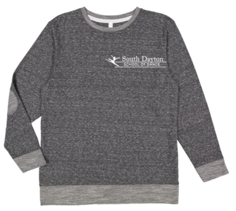 Youth French Terry Crew Neck w/Elbow Patches - SDSD25