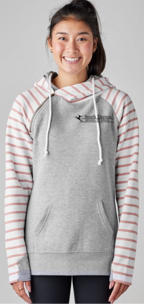 HOT BUY Ladies Stripe Double Hood Pullover - SDSD25