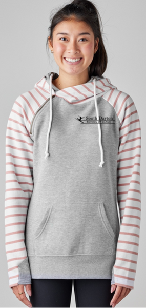 Ladies Stripe Double Hood Pullover - SDSD24