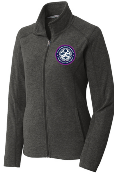 Ladies Heather Microfleece Full zip jacket  -DoD25