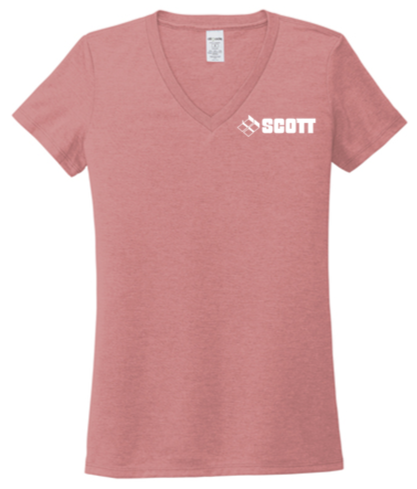 Ladies V Neck Tri-Blend Tee - SCOTT25