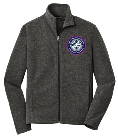 Unisex Heather Microfleece Full zip jacket -DoD25