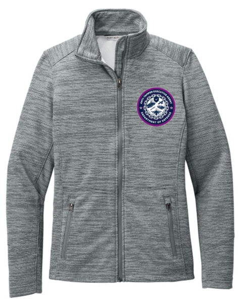 Ladies Full Zip Stripe Fleece Jacket - DoD25
