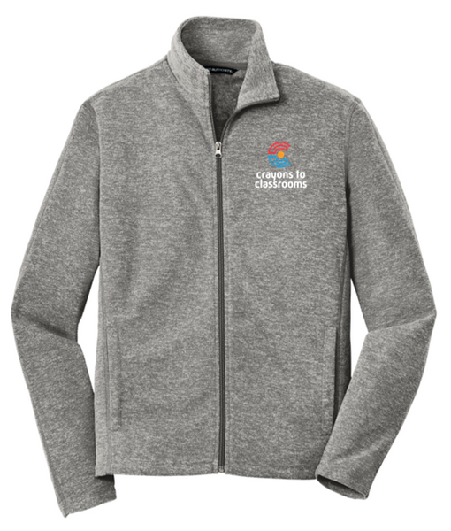 Unisex Heather Microfleece Full zip jacket - CTC24