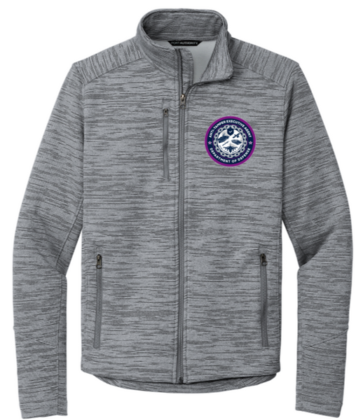 Unisex Full Zip Stripe Fleece Jacket - DoD25