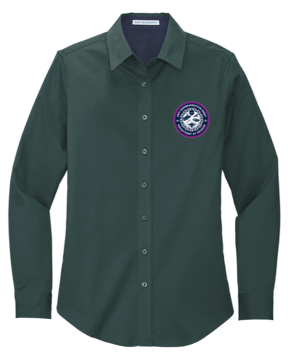 Ladies Long Sleeve Easy Care button down Shirt - DoD25