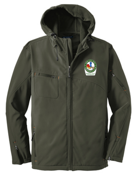 Hooded soft shell jacket-GCDC24