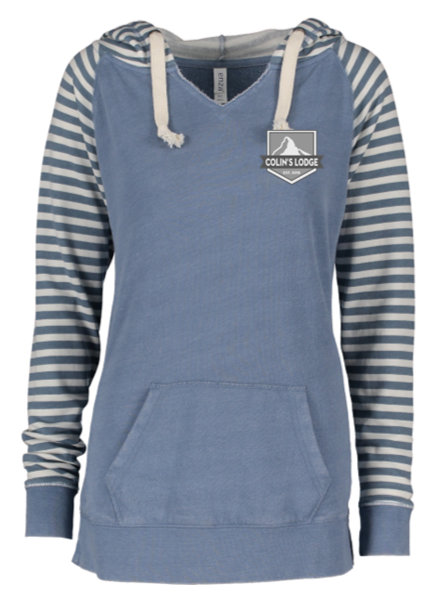 Ladies Striped Sleeve Hoodie - CL24