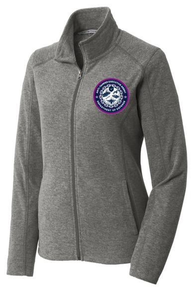Ladies Heather Microfleece Full zip jacket  -DoD25