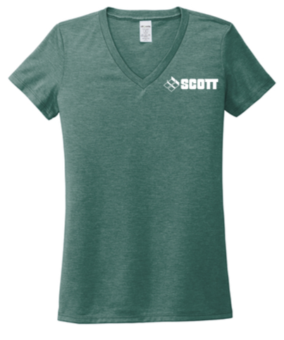Ladies V Neck Tri-Blend Tee - SCOTT25