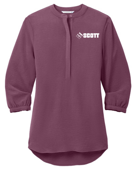 Port Authority® Women's 3/4-Sleeve Textured Crepe Tunic - SCOTT25