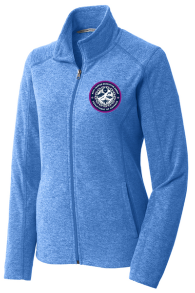 Ladies Heather Microfleece Full zip jacket  -DoD25