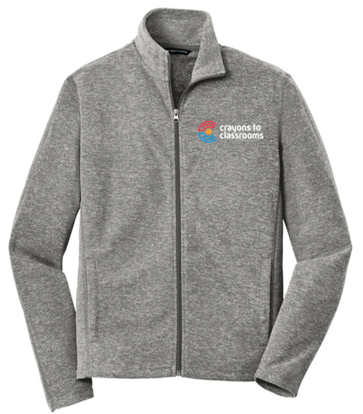 Unisex Heather Microfleece Full zip jacket - CTC24