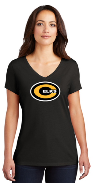 Ladies V-neck Tee Shirt- CJB23