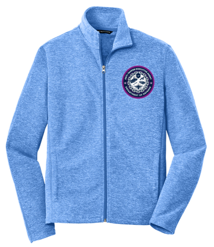 Unisex Heather Microfleece Full zip jacket -DoD25