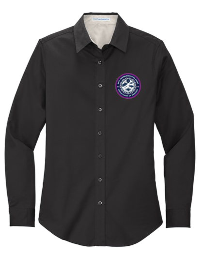Ladies Long Sleeve Easy Care button down Shirt - DoD25