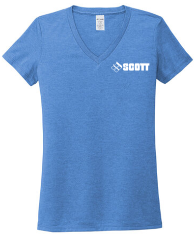 Ladies V Neck Tri-Blend Tee - SCOTT25