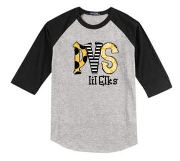 Youth & Adult 3/4 sleeve Baseball tee-PVS23