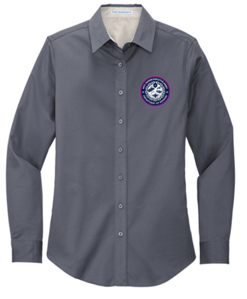 Ladies Long Sleeve Easy Care button down Shirt - DoD25