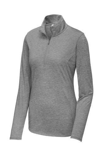 Ladies Sport-tek Tri-Blend Wicking 1/4-Zip Pullover- VAMC25