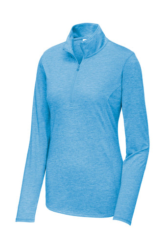 Ladies Sport-tek Tri-Blend Wicking 1/4-Zip Pullover- VAMC25