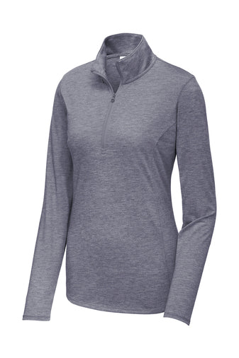 Ladies Sport-tek Tri-Blend Wicking 1/4-Zip Pullover- VAMC24