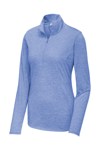 Ladies Sport-tek Tri-Blend Wicking 1/4-Zip Pullover- VAMC24