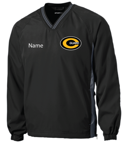 Pit Crew Tipped V-Neck Raglan Wind Shirt-PTCCG25