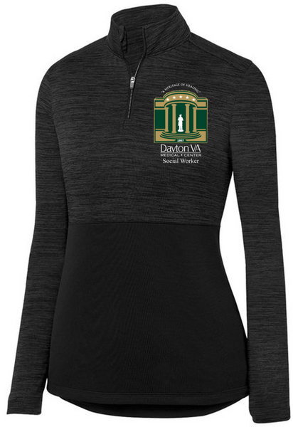 Ladies Shadow Tonal Heather Quarter Zip- Dayton VAMC 2023