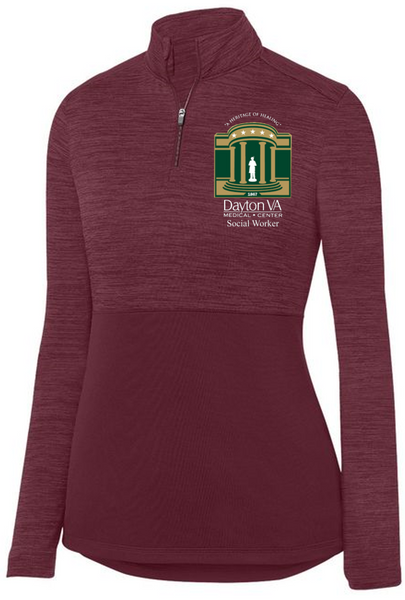 Ladies Shadow Tonal Heather Quarter Zip- Dayton VAMC 2023
