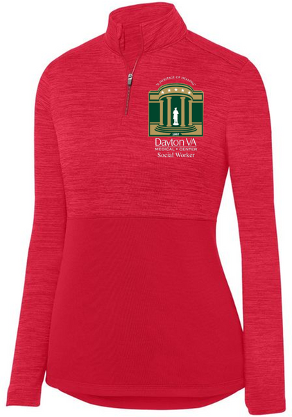 Ladies Shadow Tonal Heather Quarter Zip- Dayton VAMC 2023