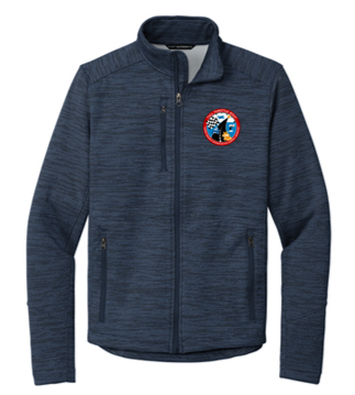 Unisex Full Zip Stripe Fleece Jacket - GRILL