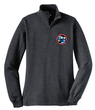 Ladies 1/4-Zip Sweatshirt- GRILL